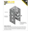 מחזיק מנוע ServoBlock™ למנועי סרוו בגודל סטנדרטי עם ציר 3F-25T - ציר עם חורים M4