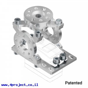 מחזיק מנוע ServoBlock™ למנועי סרוו בגודל סטנדרטי עם ציר 3F-25T - ציר עם חורים M4
