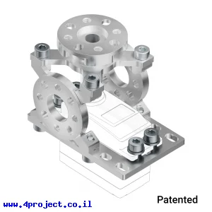 מחזיק מנוע ServoBlock™ למנועי סרוו בגודל סטנדרטי עם ציר 3F-25T - ציר עם חורים M4