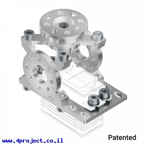 מחזיק מנוע ServoBlock™ למנועי סרוו בגודל סטנדרטי עם ציר C1-24T - ציר עם חורים M4