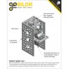 מחזיק מנוע ServoBlock™ למנועי סרוו בגודל סטנדרטי עם ציר C1-24T - ציר ישר