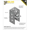 מחזיק מנוע ServoBlock™ למנועי סרוו בגודל סטנדרטי עם ציר C1-24T - ציר ישר