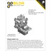 מחזיק מנוע ServoBlock™ למנועי סרוו בגודל סטנדרטי עם ציר 3F-25T - ציר ישר