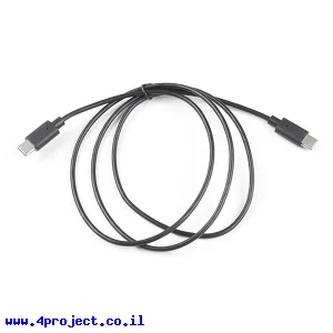 כבל USB C ל-USB-C תקן 2.0 באורך 1 מטר