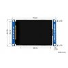 LCD גרפי צבעוני, 240x320, גודל 2.4"