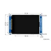 LCD גרפי צבעוני, 240x320, גודל 2.4"