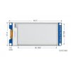 מסך E-Ink ל-2 צבעים, גודל 2.66", רזולוציה 296x152
