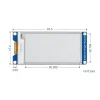 מסך E-Ink ל-2 צבעים, גודל 2.66", רזולוציה 296x152