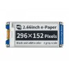 מסך E-Ink ל-2 צבעים, גודל 2.66", רזולוציה 296x152
