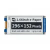 מסך E-Ink ל-2 צבעים, גודל 2.66", רזולוציה 296x152