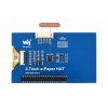 מסך E-Ink ל-2 צבעים (4 גוונים), גודל 3.7", רזולוציה 480x280, ממשק RPi