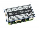 תמונה של מוצר מסך E-Ink ל-2 צבעים (4 גוונים), גודל 3.7", רזולוציה 480x280, ממשק RPi