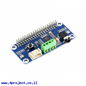 תוסף ל-Raspberry PI - כרטיס WM8960 Hi-Fi Sound עם רמקולים