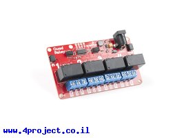 תמונה של מוצר ממסר SPDT עם 4 ערוצים, 5A@250VAC - חיבור Qwiic