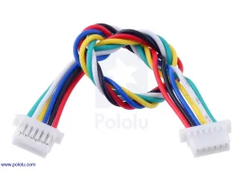 תמונה של מוצר כבל עם JST-SH 6pin נקבה משני הצדדים - 10 ס"מ (למקודדים)