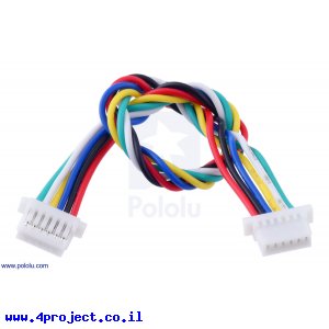 כבל עם JST-SH 6pin נקבה משני הצדדים - 10 ס"מ