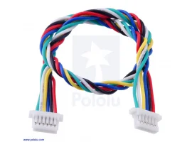 תמונה של מוצר כבל עם JST-SH 6pin נקבה משני הצדדים - 16 ס"מ (למקודדים)
