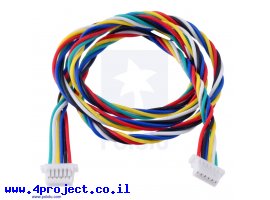 תמונה של מוצר כבל עם JST-SH 6pin נקבה משני הצדדים - 40 ס"מ