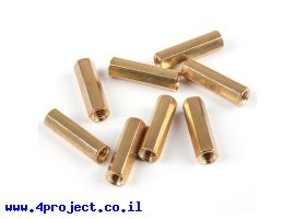 תמונה של מוצר ספייסר פליז נקבה/נקבה M4 - אורך 20 מ"מ - חבילה של 8