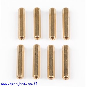 ספייסר פליז נקבה/נקבה M4 - אורך 32 מ"מ - חבילה של 8