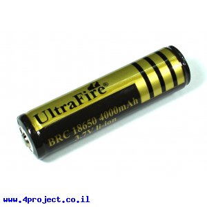 סוללה 18650 - Li-Ion 3.7V/2200mAh/1C