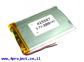 תמונה של מוצר סוללה - LiPoly 3.7V/2200mAh/2C