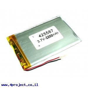סוללה - LiPoly 3.7V/2200mAh/2C