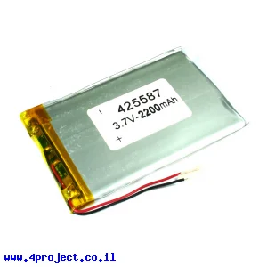 סוללה - LiPoly 3.7V/2200mAh/2C