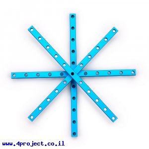 פרופיל אלומיניום 8x8 מ"מ - אורך 168 מ"מ