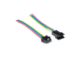 תמונה של מוצר מחבר JST-SM 4-pin עם חוטים AWG22