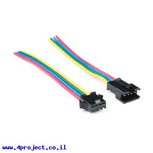 מחבר JST-SM 4-pin עם חוטים AWG22