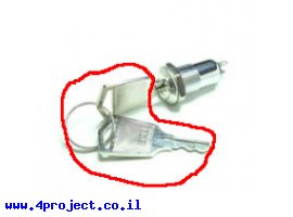 תמונה של מוצר מוצר נלווה - מפסק בצורת מנעול בינוני - מפתח שיניים (זוג מפתחות)