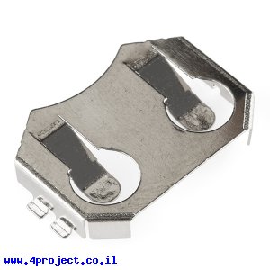 בית סוללה - כפתור 20 מ"מ, הלחמת SMD
