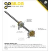 בורג הנעה 8mm ACME, תנועה של 8 מ"מ לסיבוב – אורך 650 מ"מ (goBILDA)