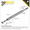 בורג הנעה 8mm ACME, תנועה של 8 מ"מ לסיבוב – אורך 200 מ"מ (goBILDA)