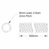 בורג הנעה 8mm ACME, תנועה של 8 מ"מ לסיבוב – אורך 150 מ"מ (goBILDA)