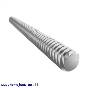 בורג הנעה 8mm ACME, תנועה של 8 מ"מ לסיבוב – אורך 100 מ"מ (goBILDA)