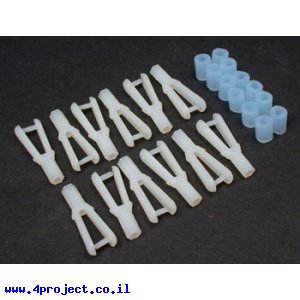 חיבור דחיפה/משיכה פלסטי פשוט - 2-56 - חבילה של 12
