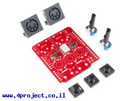 תמונה של מוצר מגן Arduino MIDI