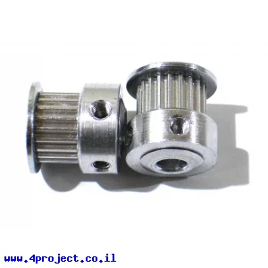 גלגלת רצועת תזמון GT2 6mm לציר 6.35 מ"מ - 20 שיניים