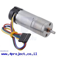 מנוע HP 25Dx56L מהירות 57rpm @ 6V עם מקודד