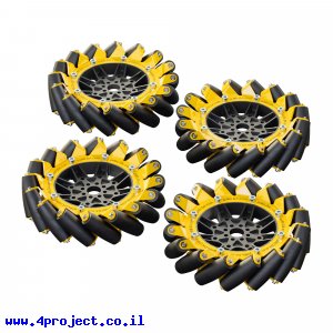 גלגל Mecanum בקוטר 140 מ"מ - ערכה של 4