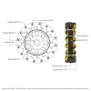 גלגל Mecanum בקוטר 140 מ"מ - ערכה של 4