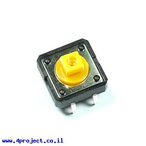 כפתור 12x12 מ"מ ללא כובע