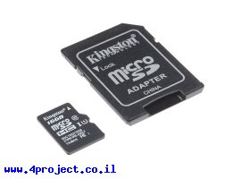 תמונה של מוצר זכרון microSD - 16GB + מתאם