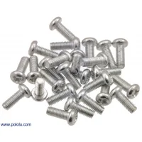 בורג פיליפס ראש עגול M2.5x6mm - מגולוון - חבילה של 25