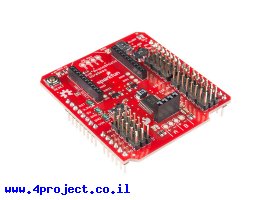 תמונה של מוצר מגן Arduino Lodus Wireless - בקר לשני מנועי DC עם תושבת ל-XBee