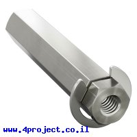 מוט REX 8mm פלדה עם טבעת - אורך 40 מ"מ