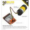 מנוע 36Dx134L מהירות 30rpm @ 12V עם מקודד - סדרה 5203 - ציר REX קצר