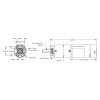 מנוע 36Dx134L מהירות 30rpm @ 12V עם מקודד - סדרה 5203 - ציר REX קצר